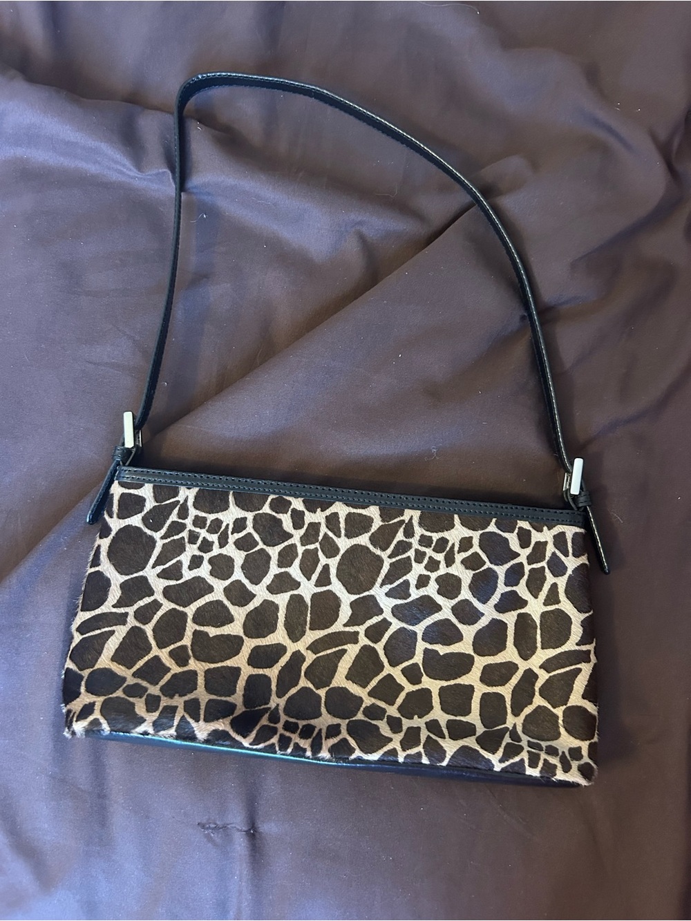 Vintage Ann Taylor Giraffe Print Shoulder Bag